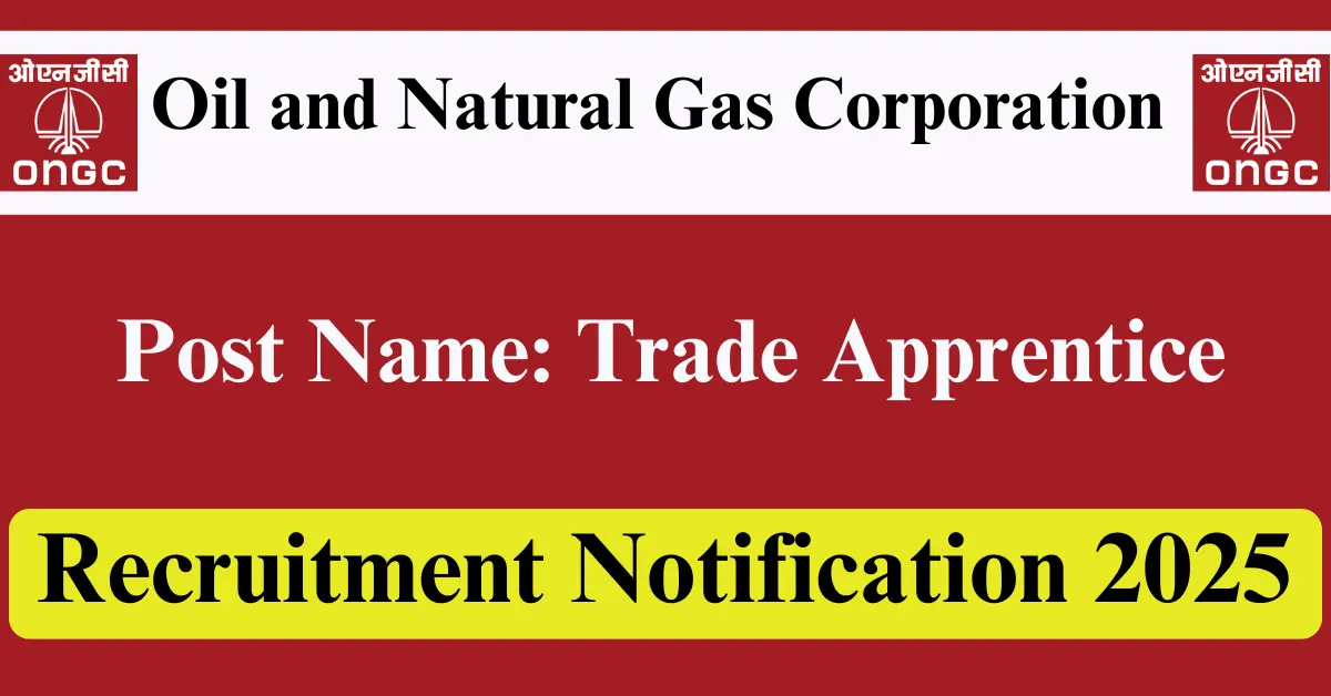 ONGC Apprentice Recruitment 2025
