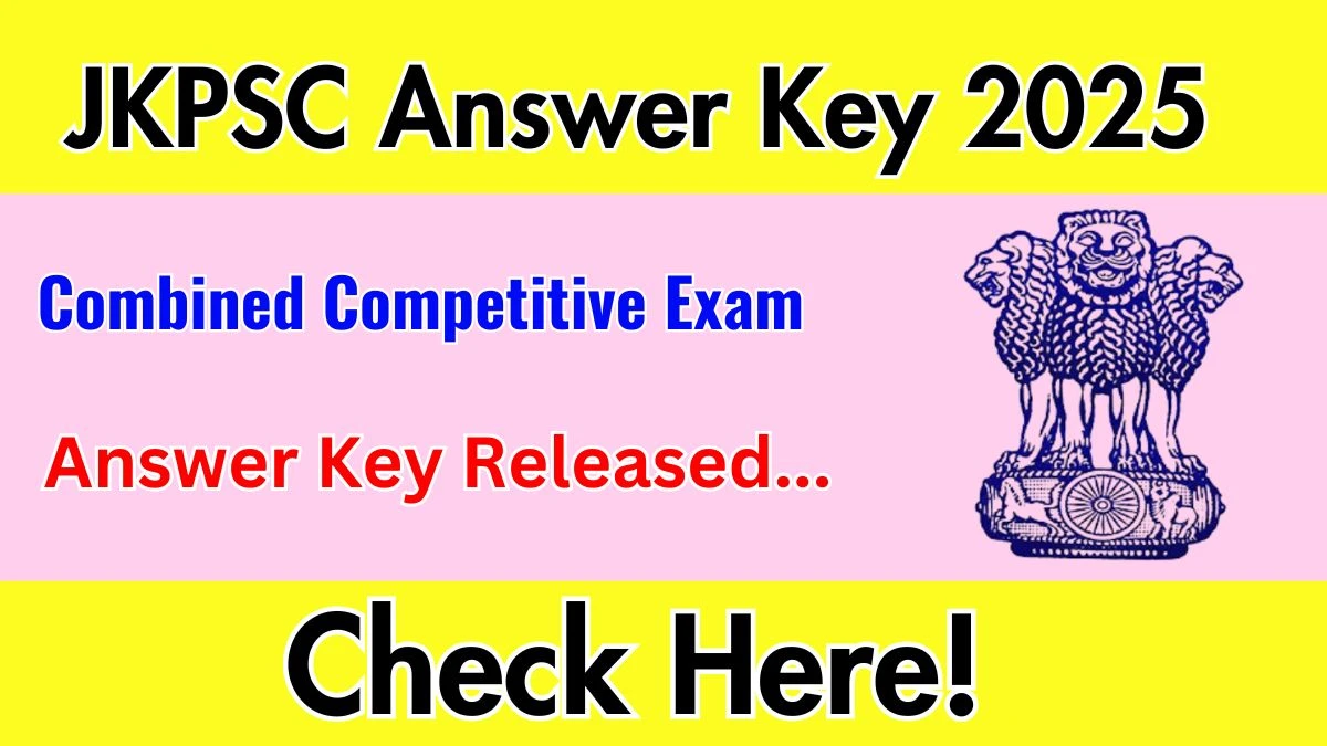 JKPSC CCE Prelims Answer Key 2025 OUT